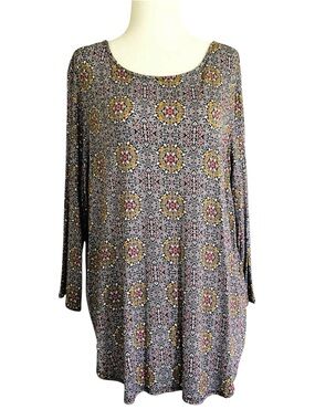 Philosophy mosaic multicolour plus size top
